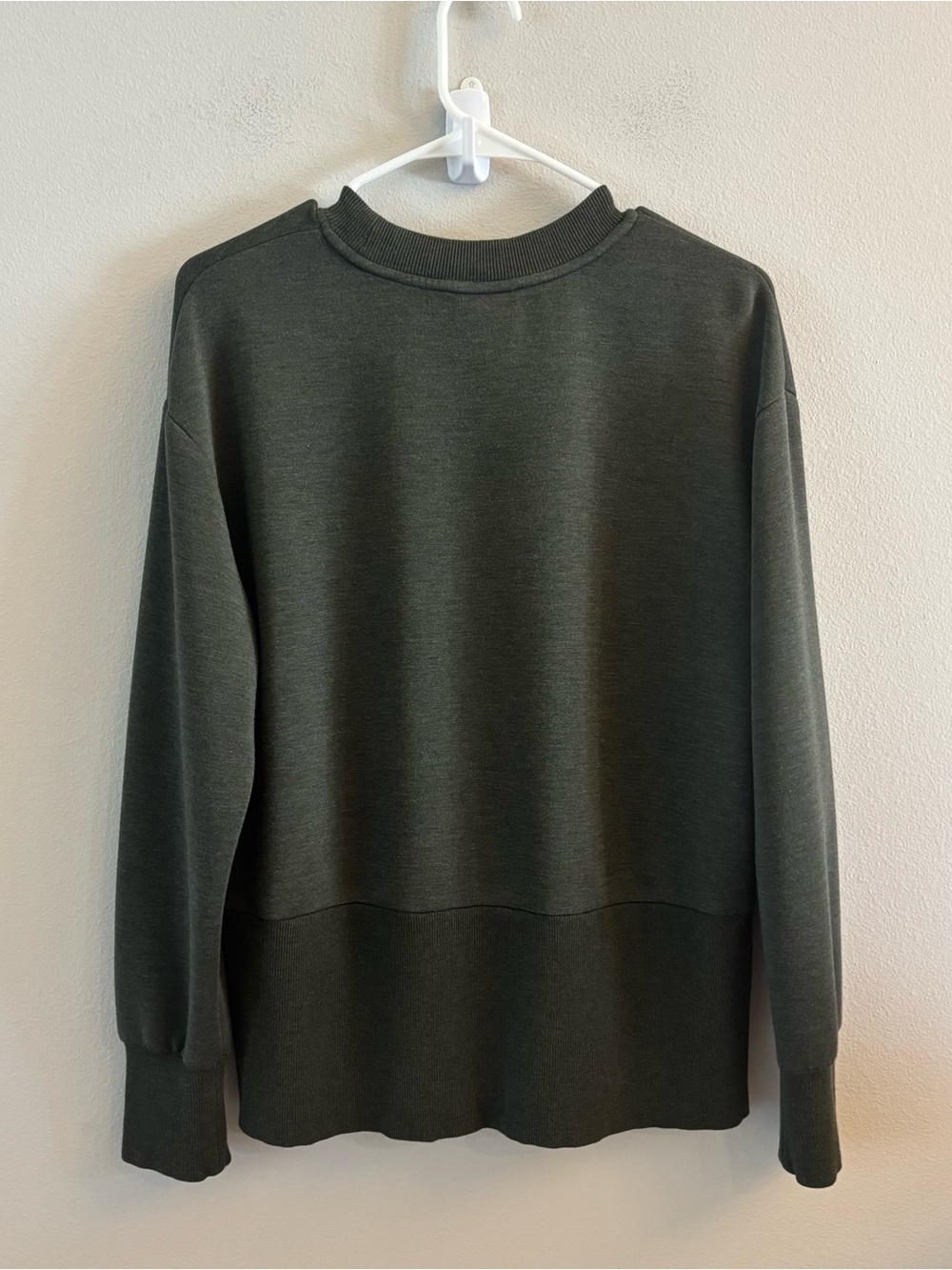 Varley Lowry Longline Sweat Pullover in Olive Marl Green Size Small - Picture 5 of 13